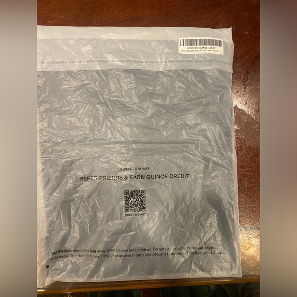 100% Washable Silk Mini Slip Dress quince - Picture 4 of 5